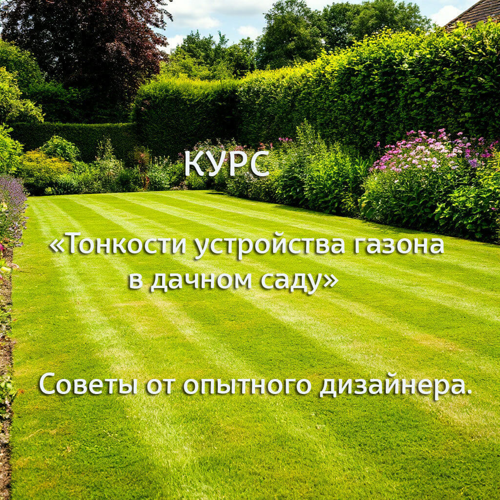 Реклама курса по созданию газона